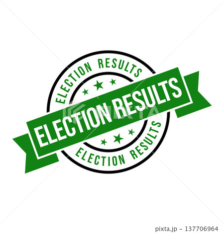 Election Results Letter Rubber Stamp Template 137706964