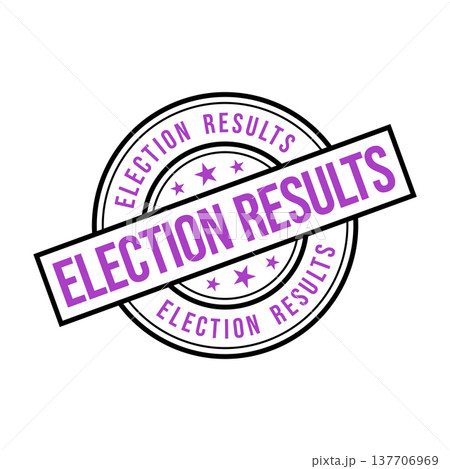Election Results Letter Rubber Stamp Template 137706969