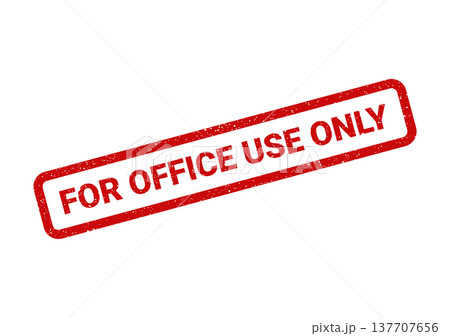 Grungy red rubber stamp with FOR OFFICE USE ONLY text, perfect for marking restricted access documents or internal files Grungy red rubber stamp with FOR OFFICE USE ONLY text, perfect for marking restricted access documents or internal files 137707656