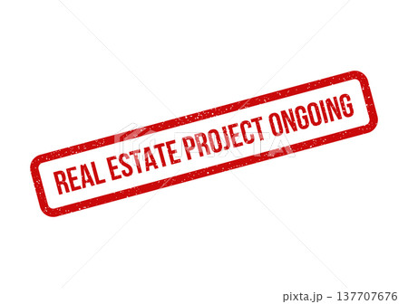 Grungy red rubber stamp with Real Estate Project Ongoing text for current property construction and progress updates Grungy red rubber stamp with Real Estate Project Ongoing text for current property construction and progress updates 137707676