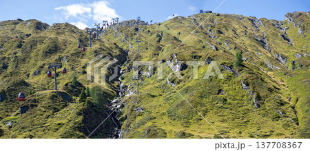 Cableway onto the mountain Kitzsteinhorn Cableway onto the mountain Kitzsteinhorn 137708367