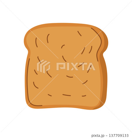 Single slice of toasted sandwich bread 137709133