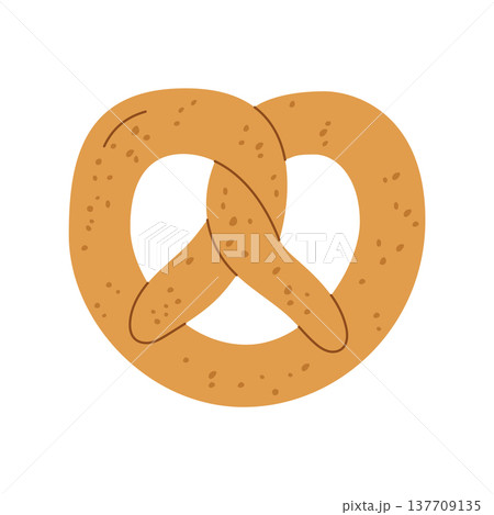 Freshly baked soft pretzel 137709135