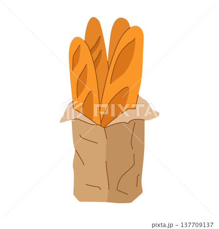French baguettes in a brown paper bag French baguettes in a brown paper bag 137709137