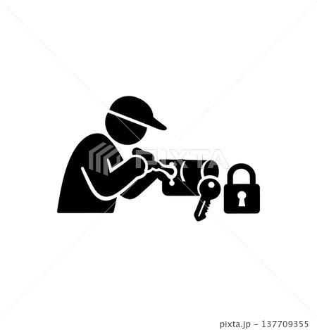 Professional Locksmith Services Iconのイラスト素材 [137709355] - PIXTA