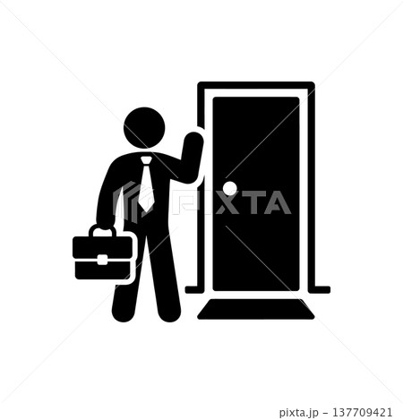 Door To Door Salesman Icon 137709421