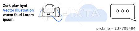 Cloud computing, data storage, communication tools, technology, online networking, portable gadgets. Visual includes a cloud icon, a device with cables and a speech bubble. Cloud computing 137709494