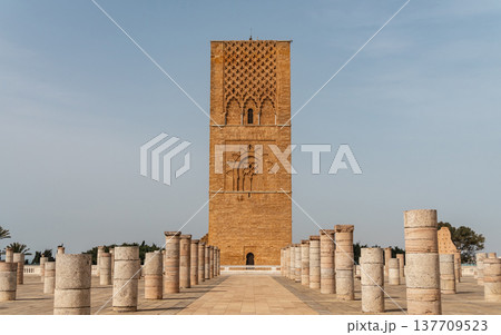 The Historic Hassan Tower in Rabat The Historic Hassan Tower in Rabat 137709523