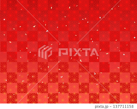 麻の葉（和柄） 137711158