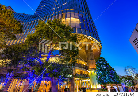 東京 千代田区 有楽町 東京ミッドタウン日比谷の夜景 東京 千代田区 有楽町 東京ミッドタウン日比谷の夜景 137711564