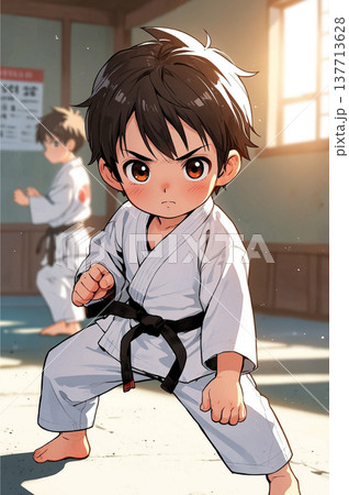 空手のイラストデザイン 137713628