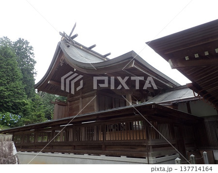 香川県観音寺市の藤目山の麓、岩鍋池の畔にある神社で、あじさいの宮、アジサイ神社とも呼ばれる粟井神社 137714164