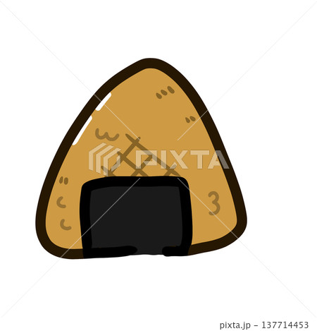 こんがり焼けた焼きおにぎりのイラスト素材 137714453