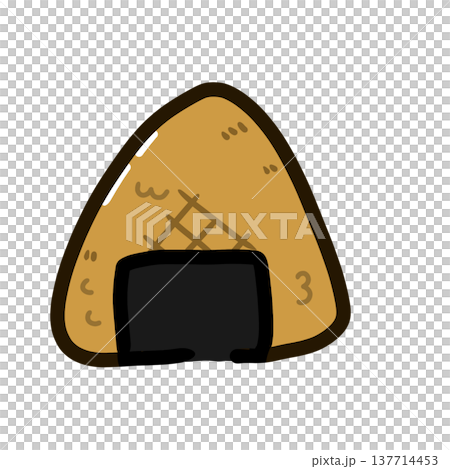 こんがり焼けた焼きおにぎりのイラスト素材 137714453
