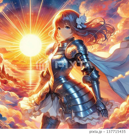 希望の女騎士、勝利の女神、ライジングサン、女ナイト 137715435