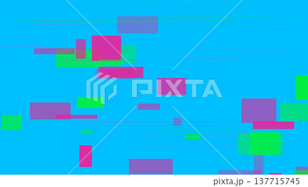 Cyan Purple Pixel Glitch Abstract Background 137715745