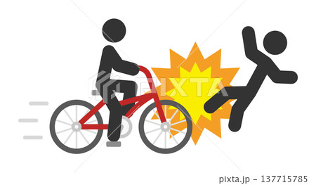 自転車と歩行者の事故 自転車と歩行者の事故 137715785