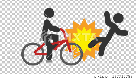 自転車と歩行者の事故 自転車と歩行者の事故 137715785