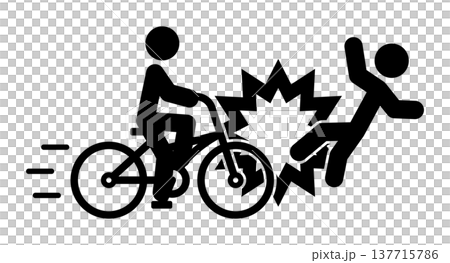 自転車と歩行者の事故 自転車と歩行者の事故 137715786