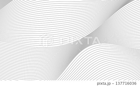 Minimalist vector background featuring fluid, distorted parallel lines creating a sense of depth Minimalist vector background featuring fluid, distorted parallel lines creating a sense of depth 137716036