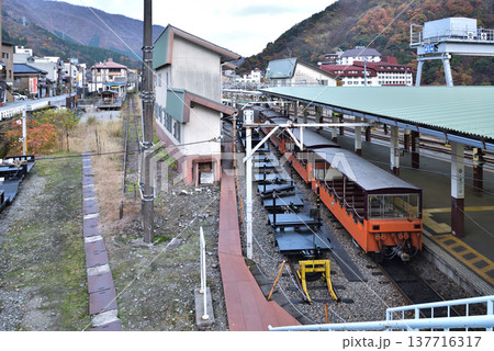 黒部峡谷鉄道 トロッコ列車 一番ホーム 黒部峡谷鉄道 トロッコ列車 一番ホーム 137716317