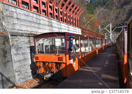 黒部渓谷鉄道 トロッコ電車 出平駅 黒部渓谷鉄道 トロッコ電車 出平駅 137716579