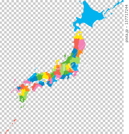 Detailed color-coded map of the Japanese archipelago, divided into prefectures. Detailed color-coded map of the Japanese archipelago, divided into prefectures. 137717244