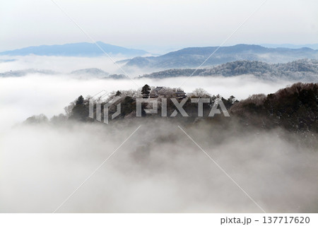 冬の雲海と備中松山城(天空の山城)25337 冬の雲海と備中松山城(天空の山城)25337 137717620