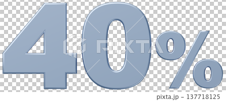 3D Material_Numbers_40%_Metallic_Silver 3D Material_Numbers_40%_Metallic_Silver 137718125