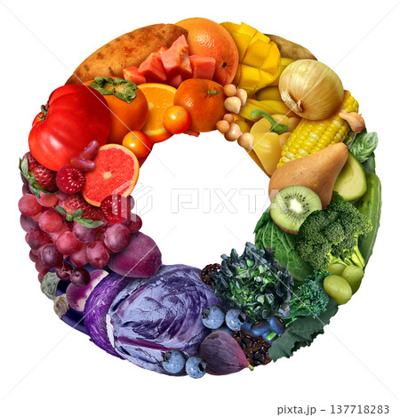 Fruit And Vegetable Circle 137718283