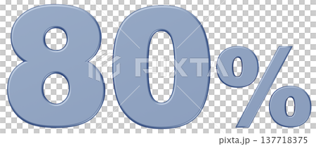 3D Material_Numbers_80%_Metallic_Silver 3D Material_Numbers_80%_Metallic_Silver 137718375