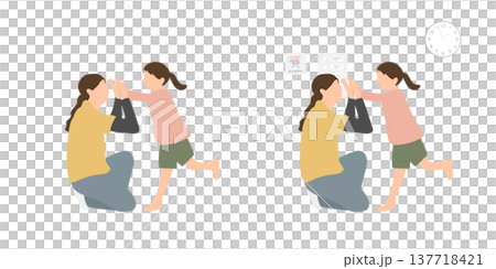 An illustration of a support worker and a little girl giving each other a high-five during therapy. An illustration of a support worker and a little girl giving each other a high-five during therapy. 137718421