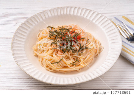 明太子カルボナーラ(ライスパスタ) 明太子カルボナーラ(ライスパスタ) 137718691