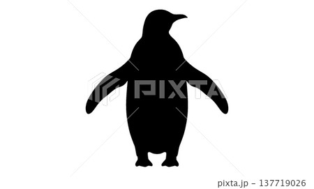 ペンギンのシルエット 137719026