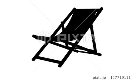 デッキチェアのシルエット デッキチェアのシルエット 137719111