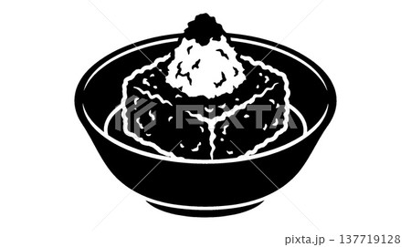 器に入った食べ物のイラスト 137719128