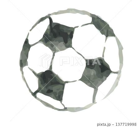サッカーボールの水彩イラスト｜サッカー スポーツ ボール 137719998