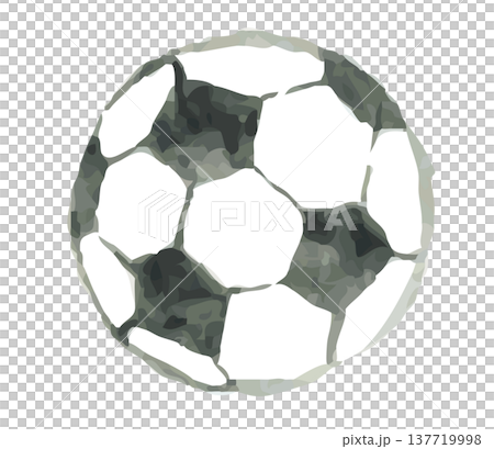 サッカーボールの水彩イラスト｜サッカー スポーツ ボール 137719998