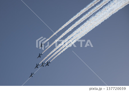ブルーインパルスによるスワン隊形 137720039