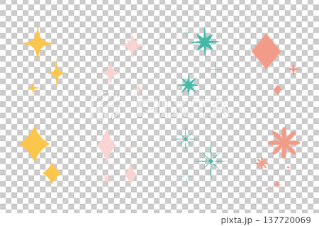 キラキラのバリエーションセット｜パステルカラー 137720069