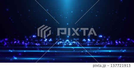 Blue sparkling light particles abstract technology background. Blue sparkling light particles abstract technology background. 137721913