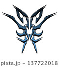 Tribal Style Blue and Black Logo. 137722018