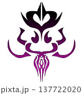 Tribal Design with Purple Gradient Elements. 137722020