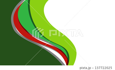 Abstract wave background with green, red, and grey layers. illustration for corporate design Abstract wave background with green, red, and grey layers. illustration for corporate design 137722025