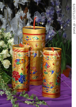 Firecracker bomb used during celebrations and festivals Firecracker bomb used during celebrations and festivals 137722078