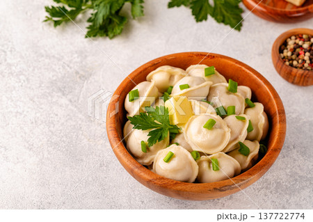 Homemade meat dumplings - russian pelmeni. 137722774