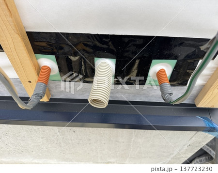 新築住宅貫通防水処理の施工例 新築住宅貫通防水処理の施工例 137723230