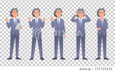 Businessman pose set 137724310
