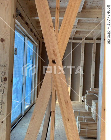 新築住宅屋根ルーフィング施工現場 137724659
