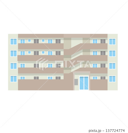 マンションの建物イラスト マンションの建物イラスト 137724774